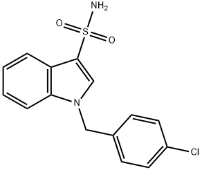 1-(4-氯苄基)-1H-吲哚-3-磺酰胺 结构式