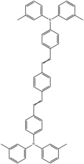 Benzenamine, 4,4'-(1,4-phenylenedi-2,1-ethenediyl)bis[N,N-bis(3-methylphenyl)- 结构式