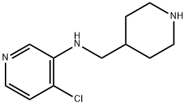 3-Pyridinamine, 4-chloro-N-(4-piperidinylmethyl)- 化学構造式