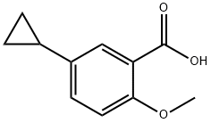 Benzoic acid, 5-cyclopropyl-2-methoxy- 化学構造式