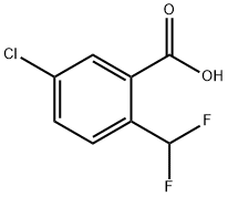 5-chloro-2-(difluoromethyl)benzoic acid 化学構造式