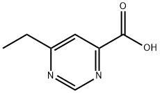 4-Pyrimidinecarboxylic acid, 6-ethyl- 化学構造式