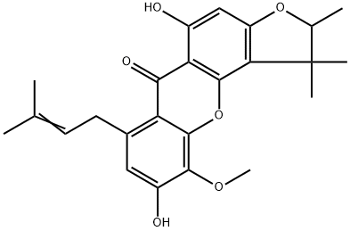 Caloxanthone B 化学構造式