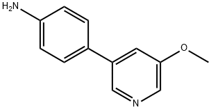 4-(5-甲氧基吡啶-3-基)苯胺, 1552560-50-5, 结构式