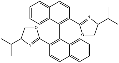 (R)-2,2'-bis((S)-4-isopropyl-4,5-dihydrooxazol-2-yl)-1,1'-binaphthalene Structure