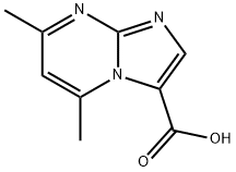 5,7-dimethylimidazo[1,2-a]pyrimidine-3-carboxylic acid,1554233-25-8,结构式