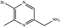 2-Pyrazinemethanamine, 5-bromo-6-methyl-,1554258-51-3,结构式