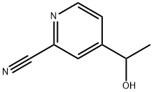 2-Pyridinecarbonitrile, 4-(1-hydroxyethyl)- Structure