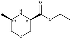 3-Morpholinecarboxylic acid, 5-methyl-,ethylester,(3R,5R)-rel- Structure