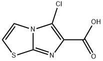 Imidazo[2,1-b]thiazole-6-carboxylic acid, 5-chloro- 化学構造式
