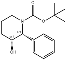 1-Piperidinecarboxylic acid, 3-hydroxy-2-phenyl-, 1,1-dimethylethyl ester, (2R,3R)-,155764-96-8,结构式