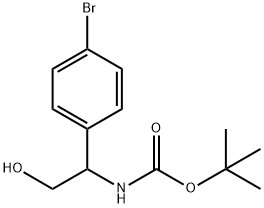(1-(4-溴苯基)-2-羟乙基)氨基甲酸叔丁酯,1557852-03-5,结构式
