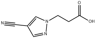 3-(4-Cyano-1H-pyrazol-1-yl)propanoic-acid Structure