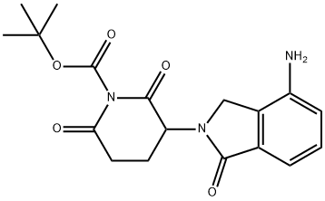 1-Piperidinecarboxylic acid, 3-(4-amino-1,3-dihydro-1-oxo-2H-isoindol-2-yl)-2,6-dioxo-, 1,1-dimethylethyl ester 结构式