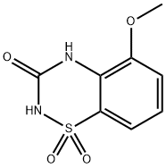 2H-1,2,4-Benzothiadiazin-3(4H)-one, 5-methoxy-, 1,1-dioxide 结构式