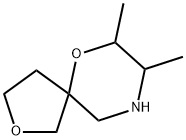 2,6-Dioxa-9-azaspiro[4.5]decane, 7,8-dimethyl- 化学構造式
