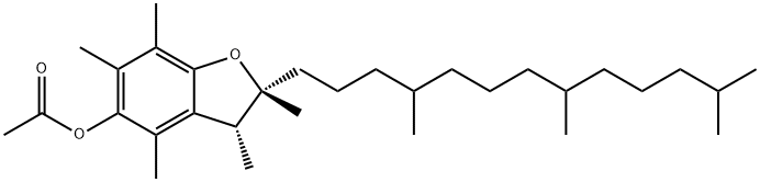 5-Benzofuranol, 2,3-dihydro-2,3,4,6,7-pentamethyl-2-(4,8,12-trimethyltridecyl)-, 5-acetate, (2R,3R)- Structure