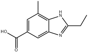 1H-Benzimidazole-5-carboxylic acid, 2-ethyl-7-methyl- Struktur