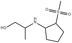 2-[(2-methanesulfonylcyclopentyl)amino]propan-1-ol Structure