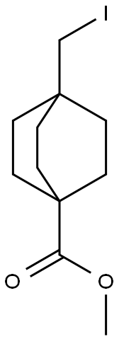 methyl 4-(iodomethyl)bicyclo[2.2.2]octane-1-carboxylate Struktur