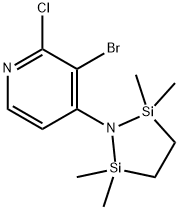 1-(2-Chloro-3-bromopyridin-4-yl))-2,2,5,5-TETRAMETHYL-1-AZA-2,5-DISILACYCLOPENTANE Struktur