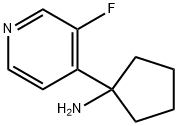 Cyclopentanamine, 1-(3-fluoro-4-pyridinyl)- Structure