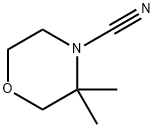 4-Morpholinecarbonitrile, 3,3-dimethyl- Structure