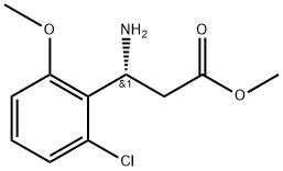 Benzenepropanoic acid, β-amino-2-chloro-6-methoxy-, methyl ester, (βR)- Struktur
