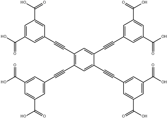 1,2,4,5-四(3,5-二羧基苯乙炔基)苯,1569900-68-0,结构式