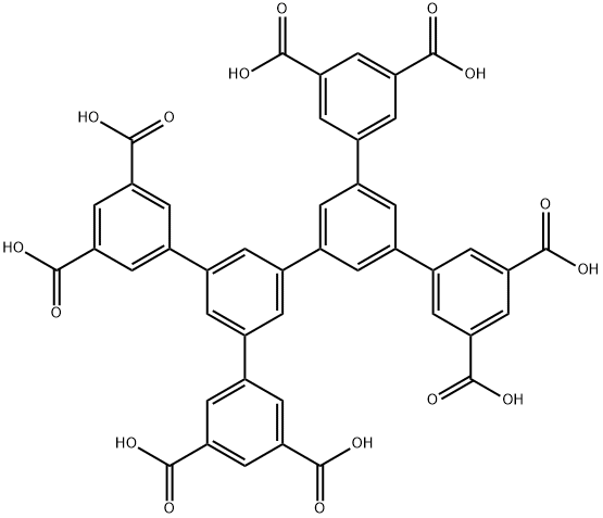 [1,1':3',1'':3'',1'''-Quaterphenyl]-3,3''',5,5'''-tetracarboxylic acid, 5',5''-bis(3,5-dicarboxyphenyl)- Struktur