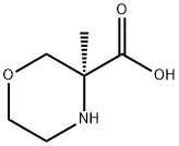 3-Morpholinecarboxylic acid, 3-methyl-, (3S)- Struktur