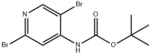 Carbamic acid, N-(2,5-dibromo-4-pyridinyl)-, 1,1-dimethylethyl ester 化学構造式