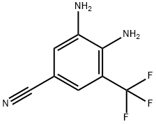 3,4-二氨基-5-(三氟甲基)苄腈,157554-49-9,结构式