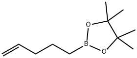 1,3,2-Dioxaborolane, 4,4,5,5-tetramethyl-2-(4-pentenyl)- 化学構造式
