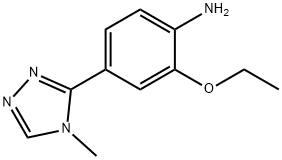 2-Ethoxy-4-(4-methyl-4H-1,2,4-triazol-3-yl)aniline 化学構造式