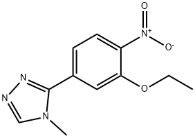 3-(3-ethoxy-4-nitrophenyl)-4-methyl-4H-1,2,4-triazole 化学構造式