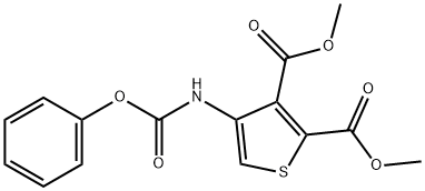 4-((苯氧羰基)氨基)噻吩-2,3-二羧酸二甲酯 结构式