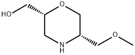 2-Morpholinemethanol,5-(methoxymethyl)-,(2R,5S)- Structure