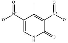 2(1H)-Pyridinone, 4-methyl-3,5-dinitro- 化学構造式