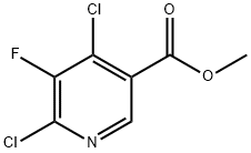 4,6-二氯-5-氟-3-吡啶羧酸甲酯,1588977-21-2,结构式