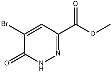 3-Pyridazinecarboxylic acid, 5-bromo-1,6-dihydro-6-oxo-, methyl ester 化学構造式