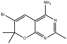 7H-Pyrano[2,3-d]pyrimidin-4-amine, 6-bromo-2,7,7-trimethyl- Structure