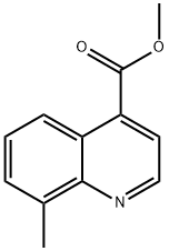 4-Quinolinecarboxylic acid, 8-methyl-, methyl ester 化学構造式