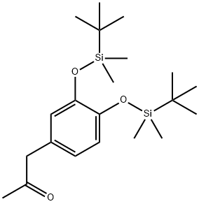 2-Propanone, 1-[3,4-bis[[(1,1-dimethylethyl)dimethylsilyl]oxy]phenyl]- 化学構造式