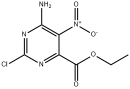 2-氯-5-硝基-4-氨基-6-嘧啶甲酸乙酯,15949-13-0,结构式