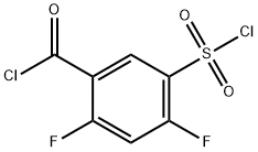 Benzoyl chloride, 5-(chlorosulfonyl)-2,4-difluoro- Structure