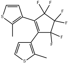 Thiophene, 3,3'-(3,3,4,4,5,5-hexafluoro-1-cyclopentene-1,2-diyl)bis[2-methyl- 化学構造式