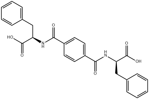 D-Phenylalanine, N,N'-(1,4-phenylenedicarbonyl)bis- Structure