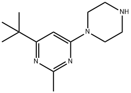 Pyrimidine, 4-(1,1-dimethylethyl)-2-methyl-6-(1-piperazinyl)- Structure