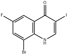 8-Bromo-6-fluoro-3-iodoquinolin-4-ol Structure